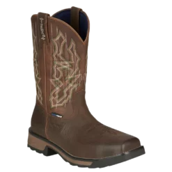 Tony Lama Men's Anchor Waterproof Composite Toe Brown Work Boots TW3415