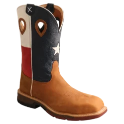 Twisted X Men's 12" Texas Flag Nano Comp Safety Toe Work Boots MXBN004