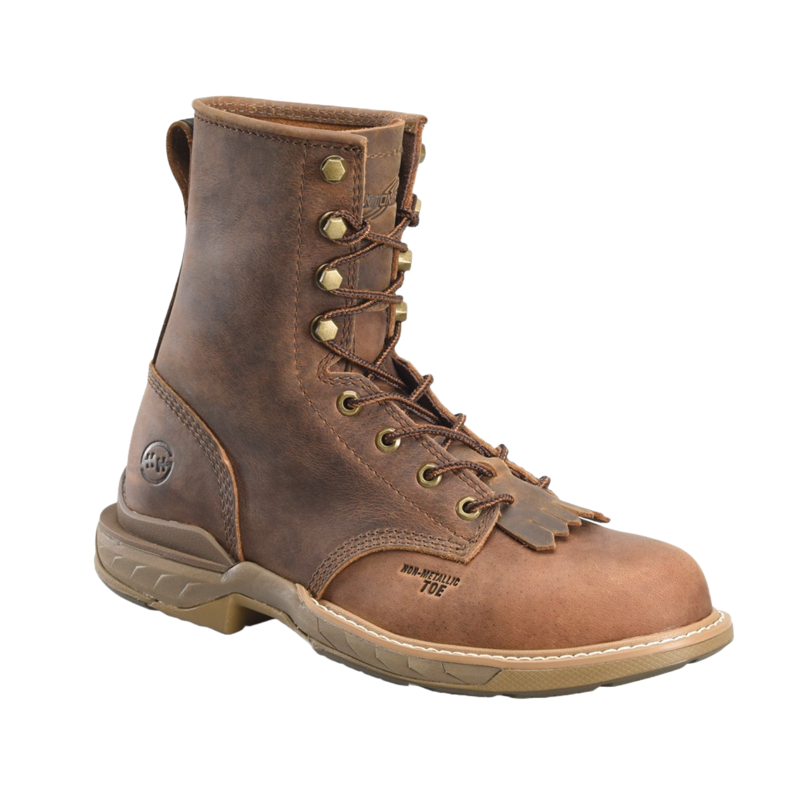 Double H® Men's 8" U Toe Lacer Raid Composite Toe Brown Work Boots DH5393