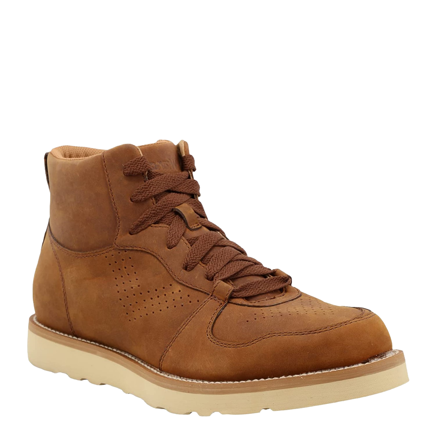 Wrangler Men's 6" Lace-Up Rugged Brown Wedge Work Boots KMQ0004