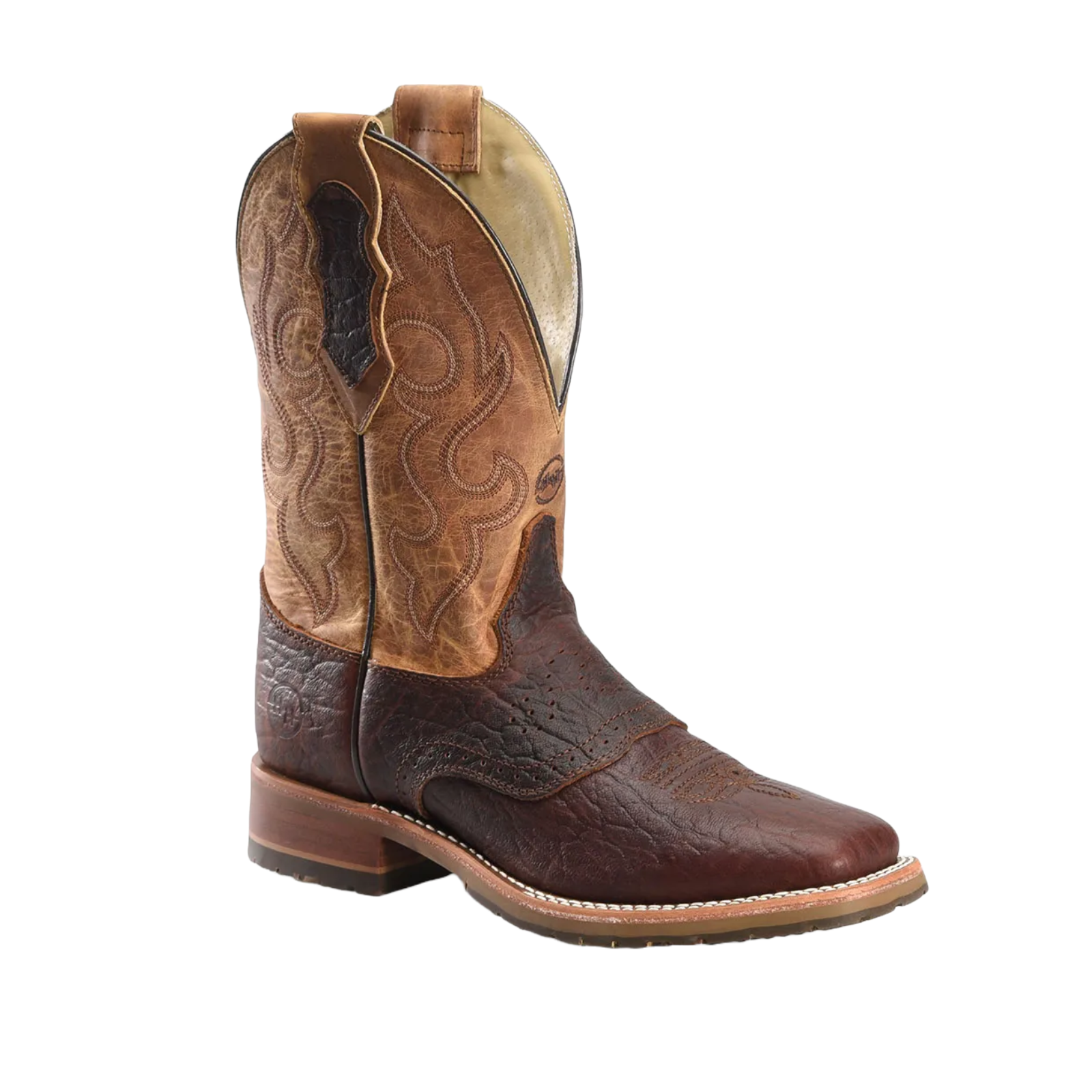 Double H® Men's 11" Wide Square Toe Roper Talache Brown Work Boots DH8305