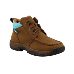 Twisted X® Ladies 4" Oiled Saddle & Aruba Blue Work Boots WAXW001