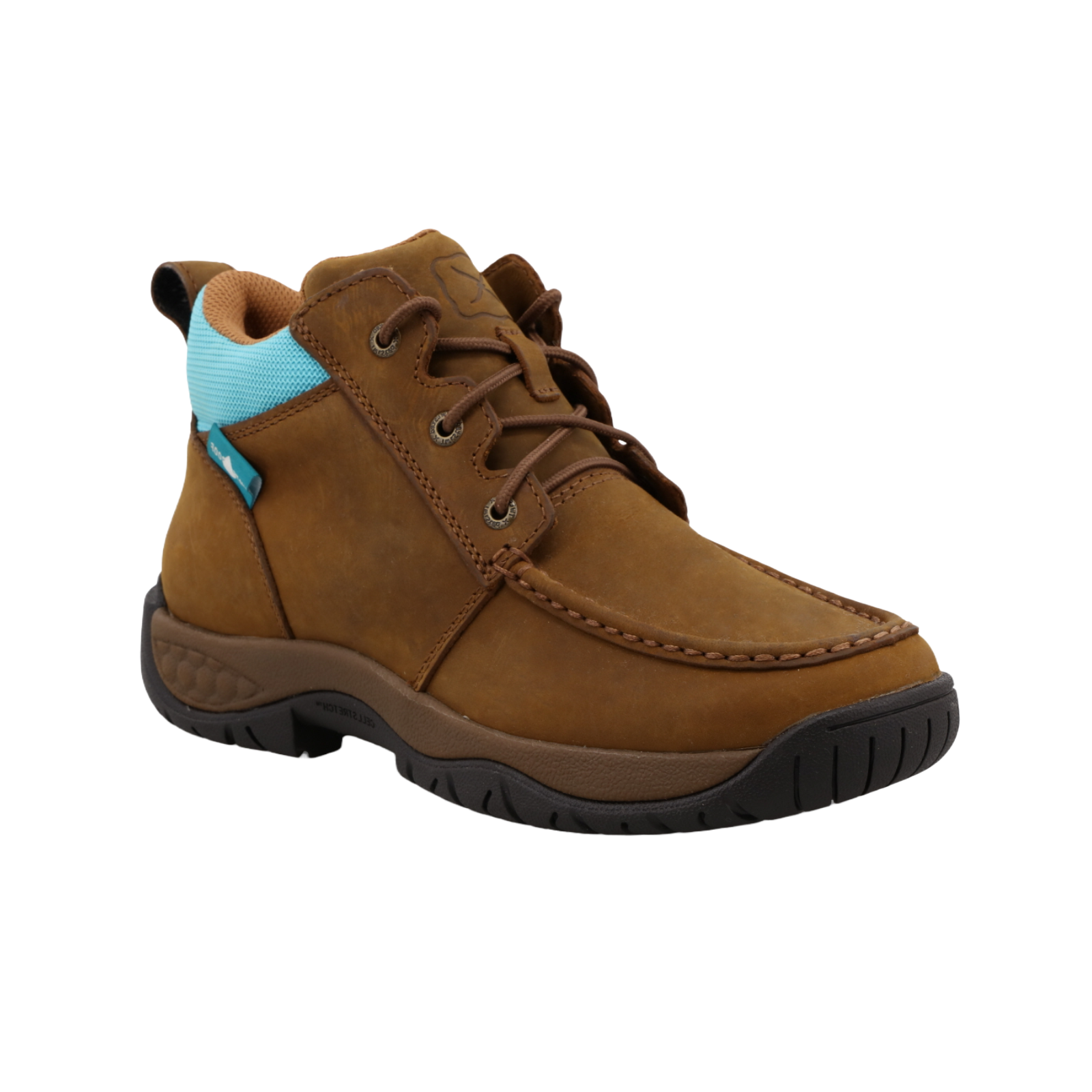 Twisted X® Ladies 4" Oiled Saddle & Aruba Blue Work Boots WAXW001