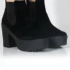Norma Black Suede Ankle Boots
