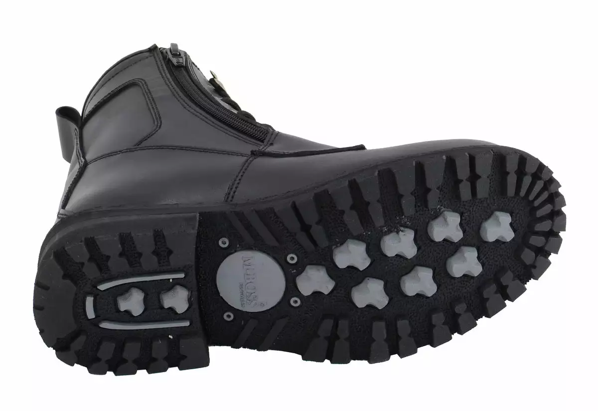 M Boss Motorcycle Apparel BOS49006 Men's 9 Inch Black Trooper Leather Motorcycle Boots - Image 6