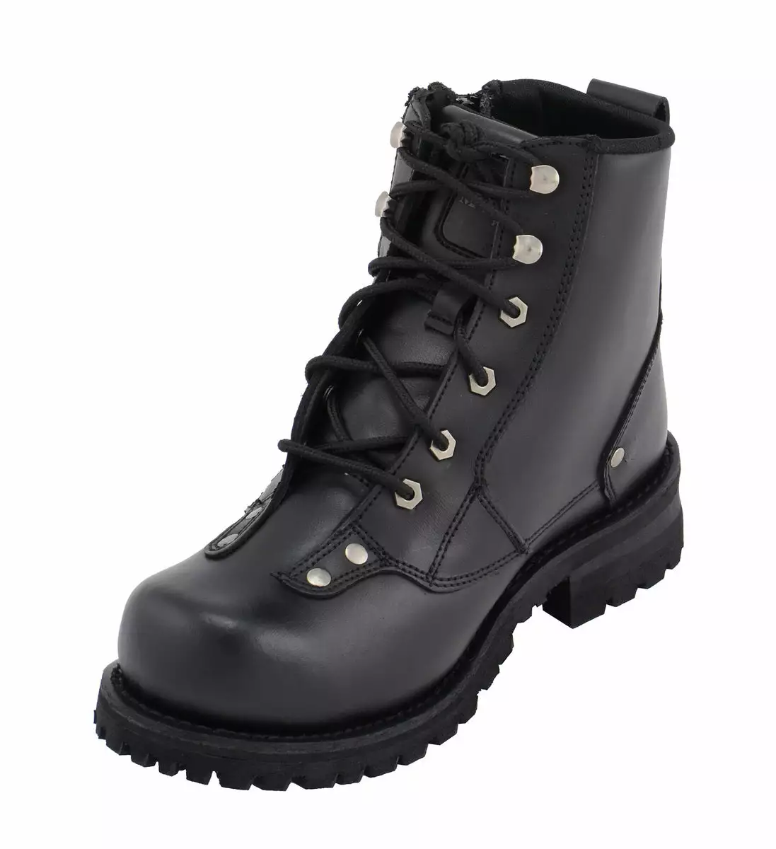 M Boss Motorcycle Apparel BOS49007 Men's 7 Inch Black Outlaw Leather Motorcycle Boots - Image 3