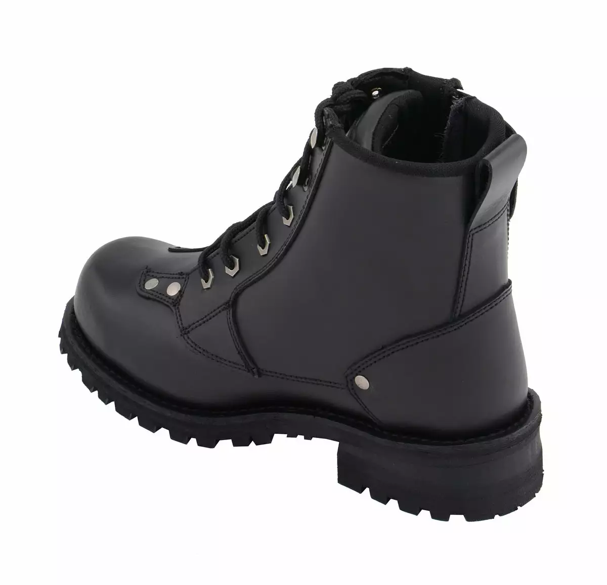 M Boss Motorcycle Apparel BOS49007 Men's 7 Inch Black Outlaw Leather Motorcycle Boots - Image 4