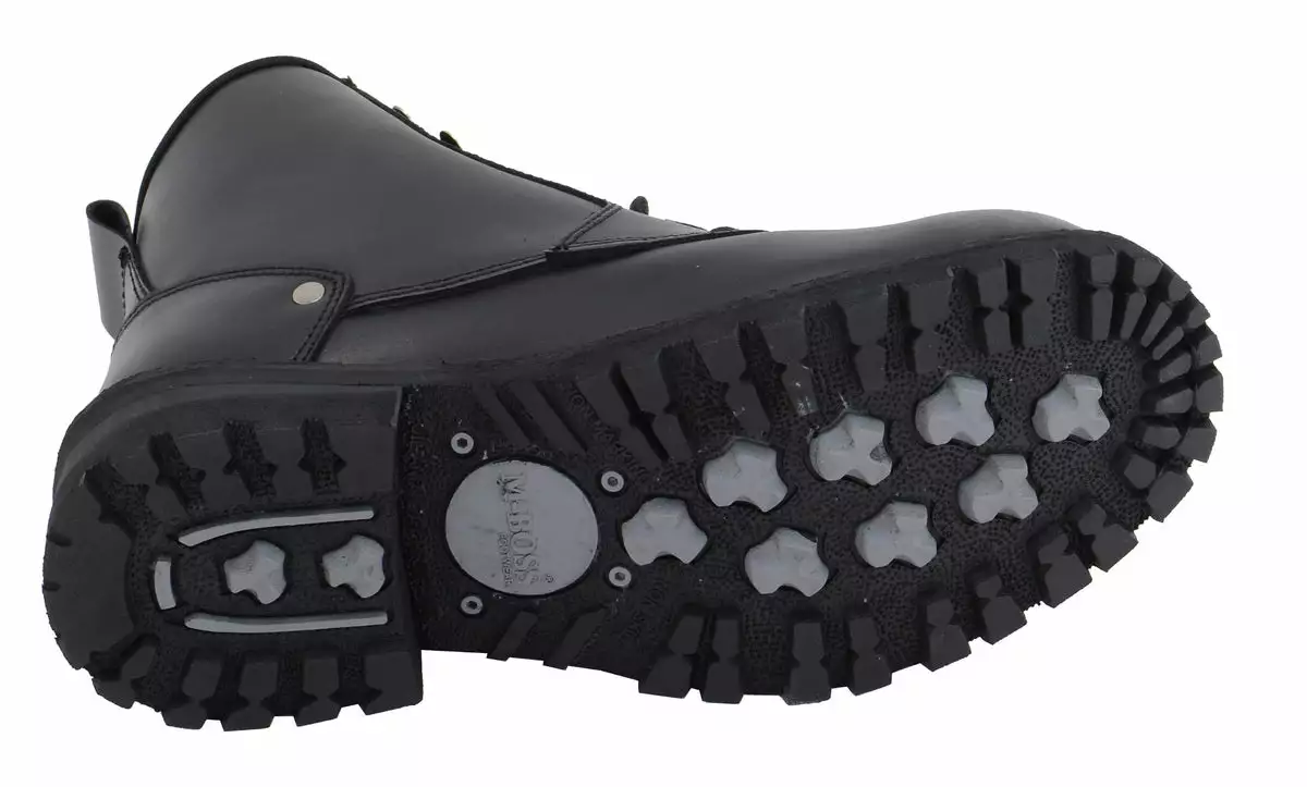 M Boss Motorcycle Apparel BOS49007 Men's 7 Inch Black Outlaw Leather Motorcycle Boots - Image 7