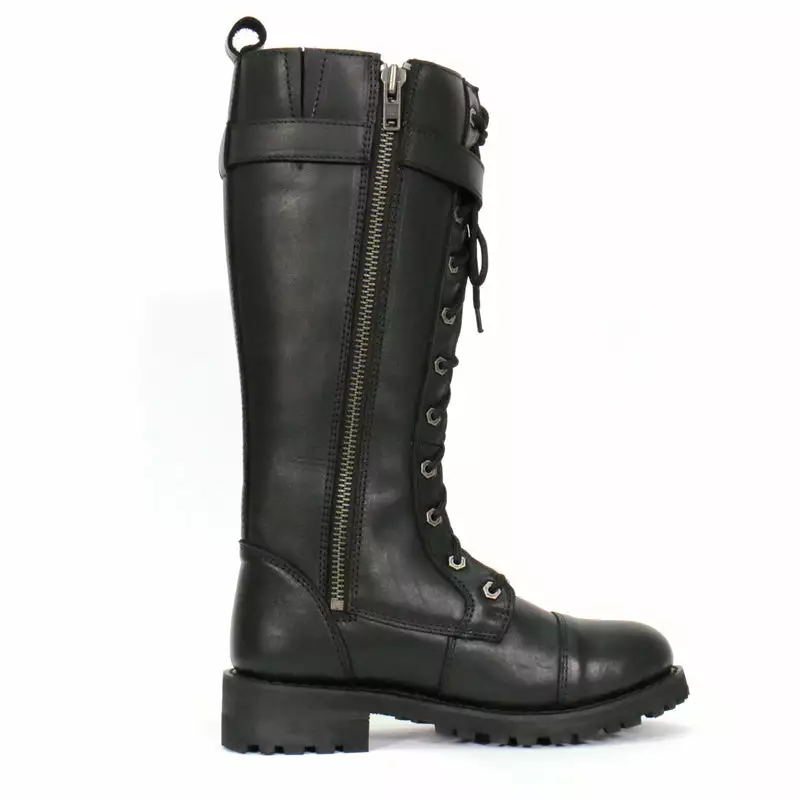 Hot Leathers BTL1007 Ladies Black Knee High Wild Roses Leather Boots - Image 2
