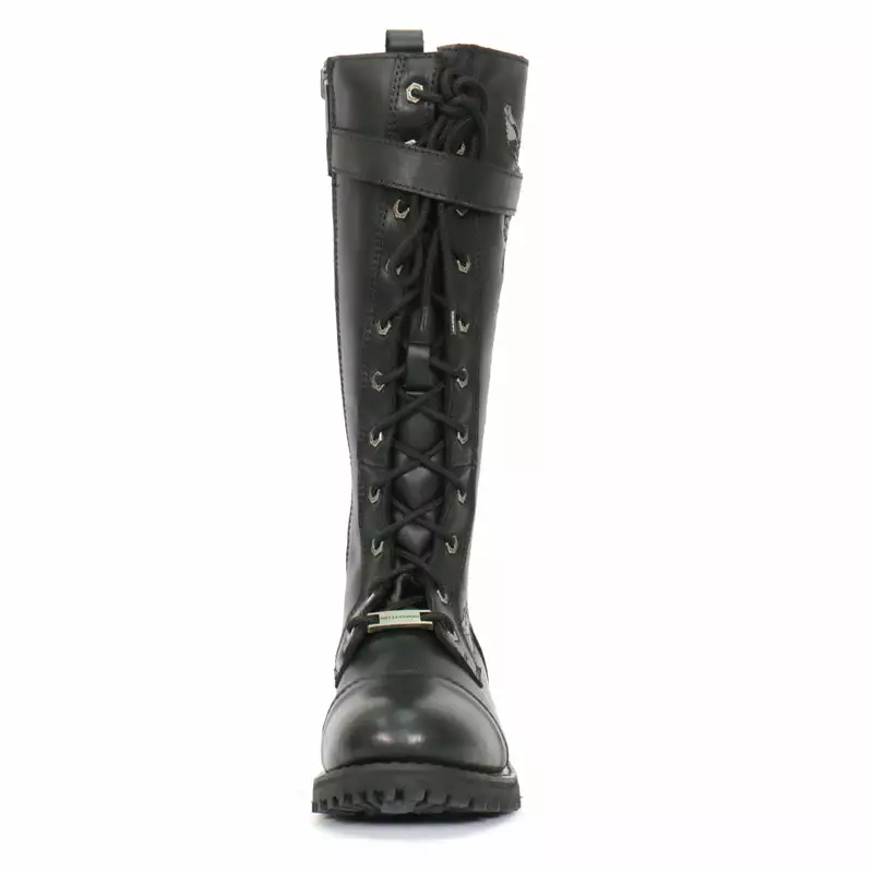 Hot Leathers BTL1007 Ladies Black Knee High Wild Roses Leather Boots - Image 5