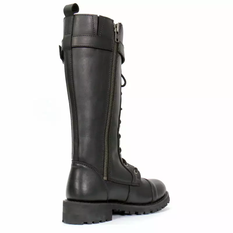 Hot Leathers BTL1007 Ladies Black Knee High Wild Roses Leather Boots - Image 10