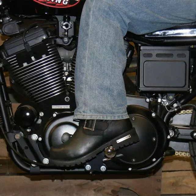 Hot Leathers BTM1005 Men's Black 10-inch Tall Round Toe Engineer Leather Boots With Lug Sole - Image 11