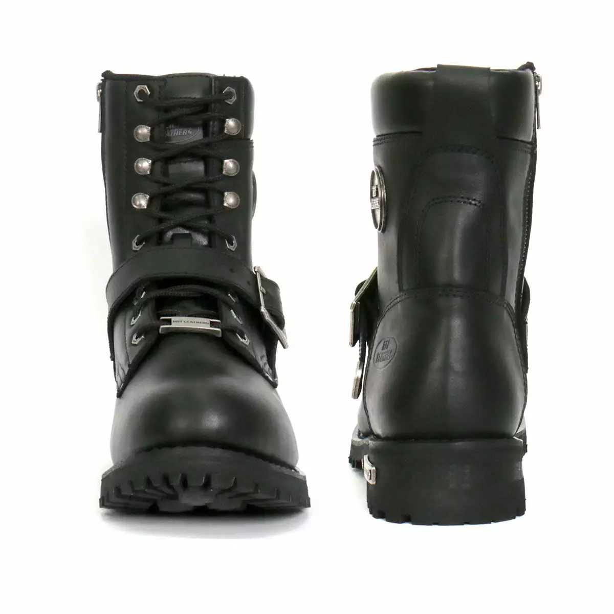 Hot Leathers BTM1006 Men's Black 8-inch Logger Leather Boots With Adjustable Buckle - Image 5