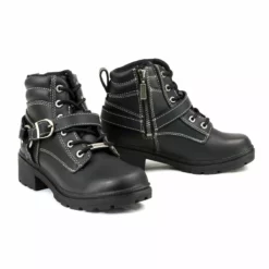 Milwaukee Motorcycle Clothing Company MB228 Paragon Leather Women's Black Motorcycle Boots