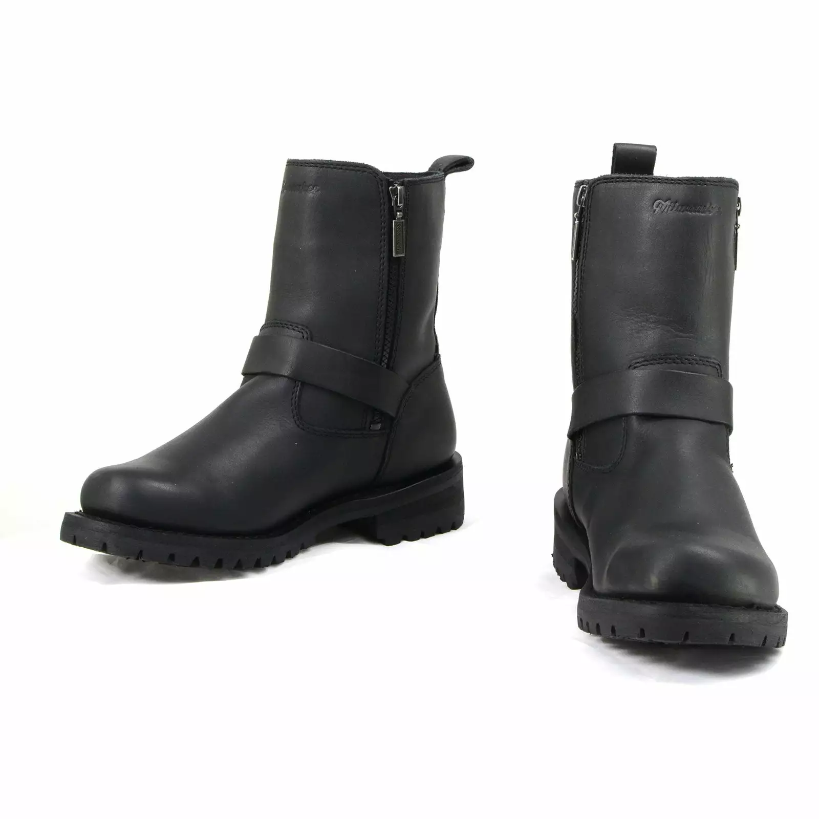 Milwaukee Motorcycle Clothing Company MB407 Men's Black Afterburner Motorcycle Leather Boots - Image 3