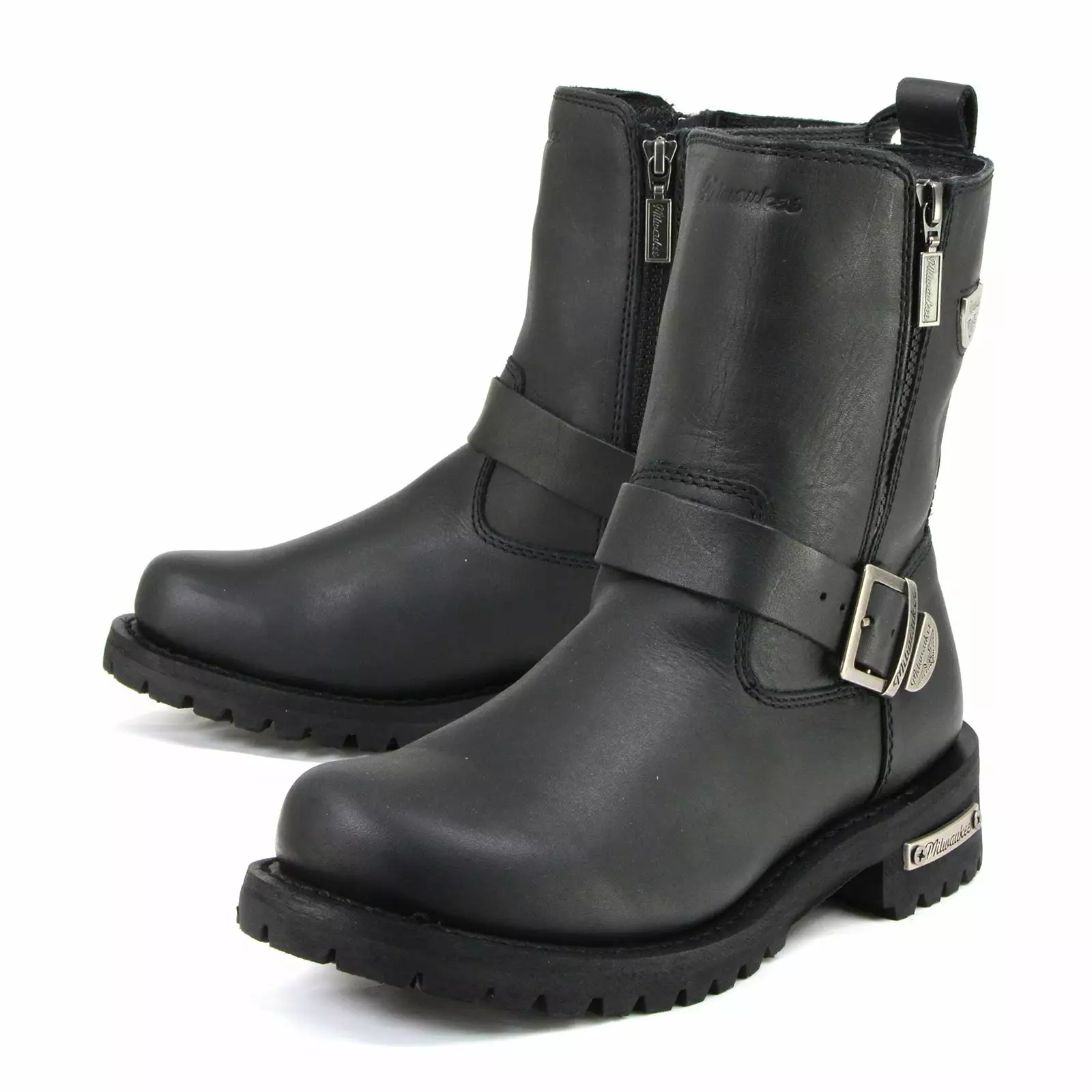 Milwaukee Motorcycle Clothing Company MB407 Men's Black Afterburner Motorcycle Leather Boots - Image 4