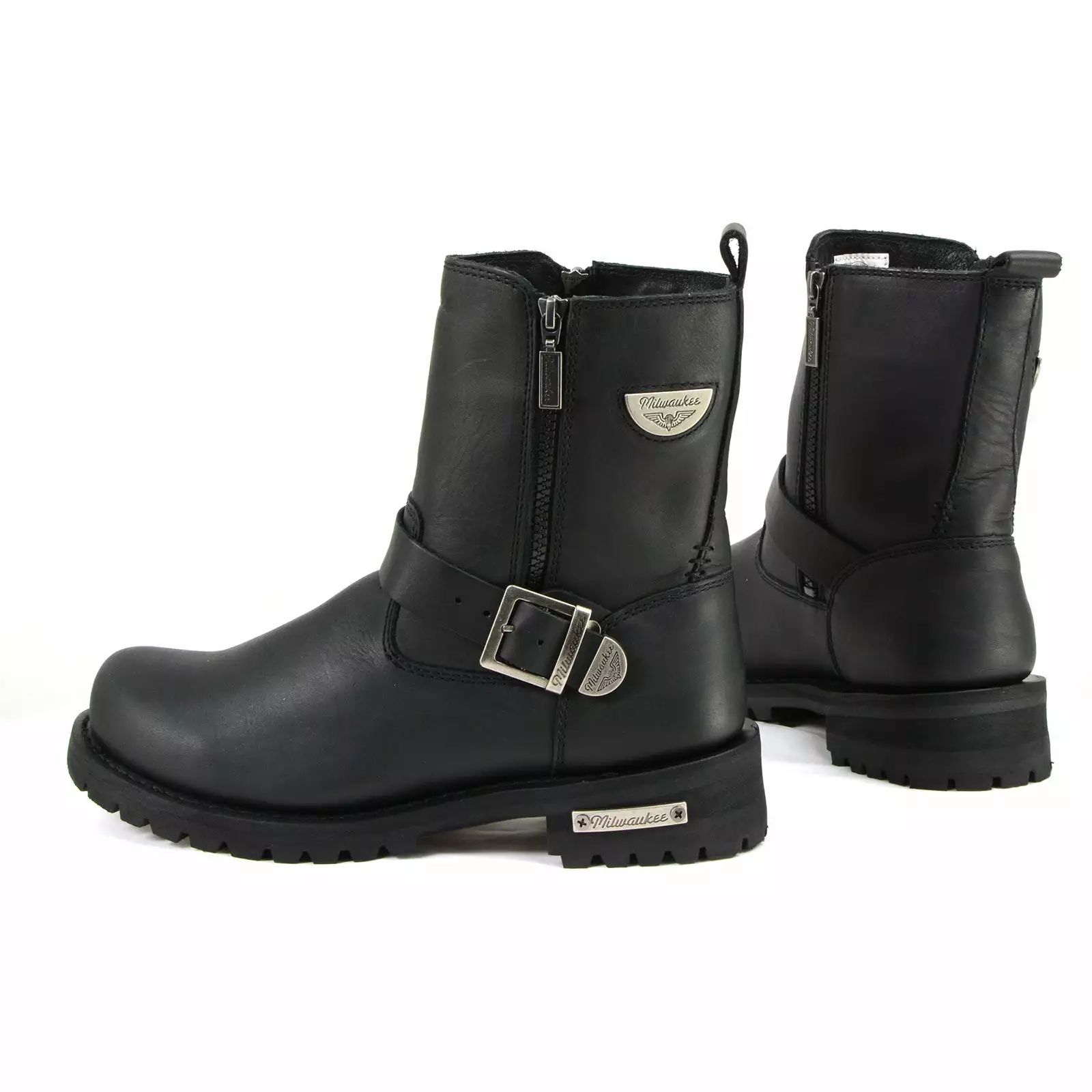 Milwaukee Motorcycle Clothing Company MB407 Men's Black Afterburner Motorcycle Leather Boots - Image 5