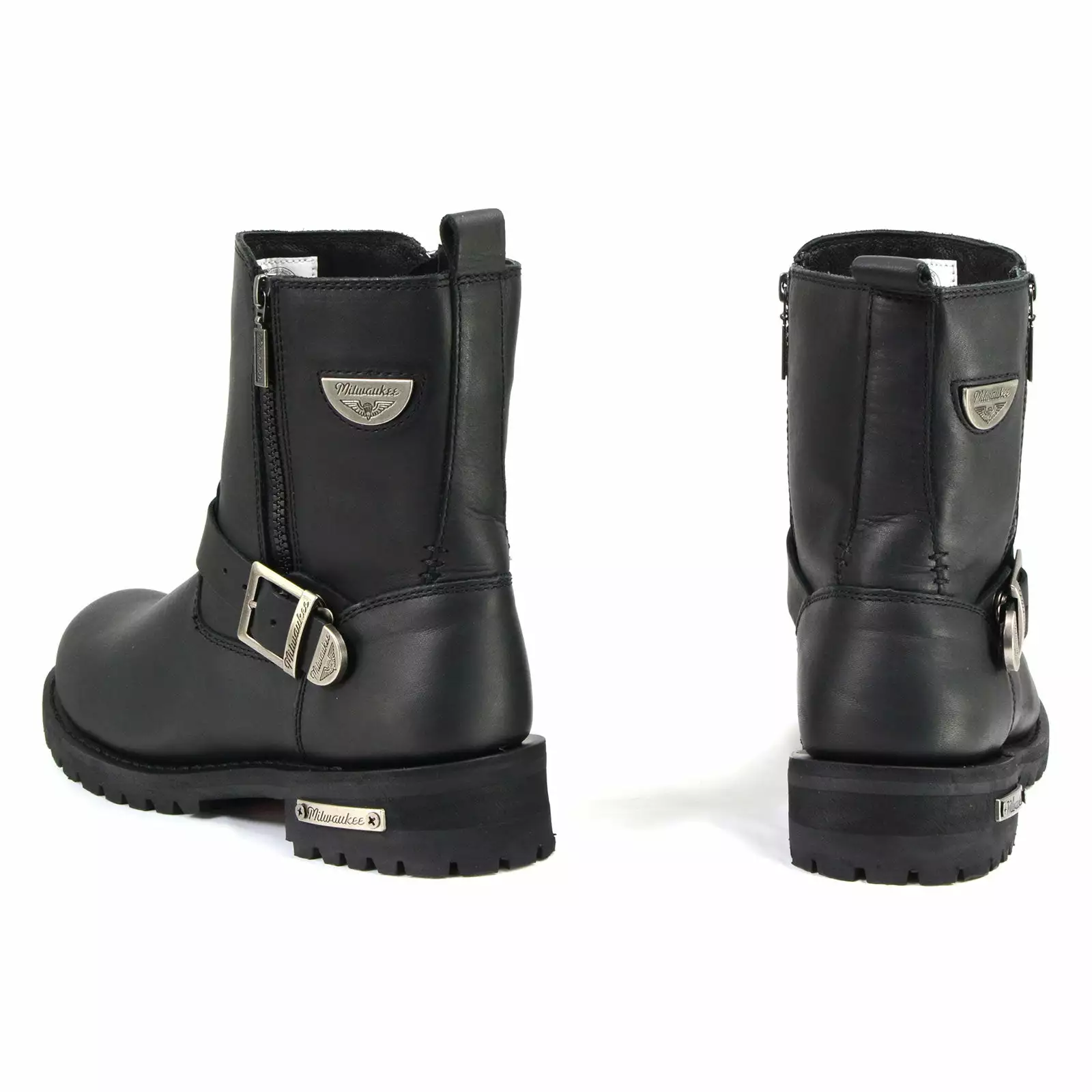 Milwaukee Motorcycle Clothing Company MB407 Men's Black Afterburner Motorcycle Leather Boots - Image 6