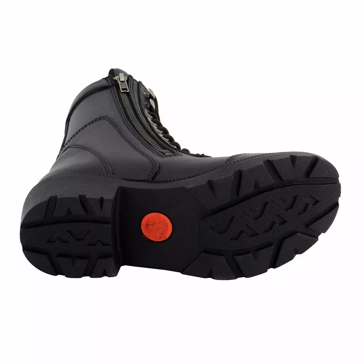 Milwaukee Leather MBL9301 Women's Black Lace-Up Boots With Side Zipper Entry - Image 11