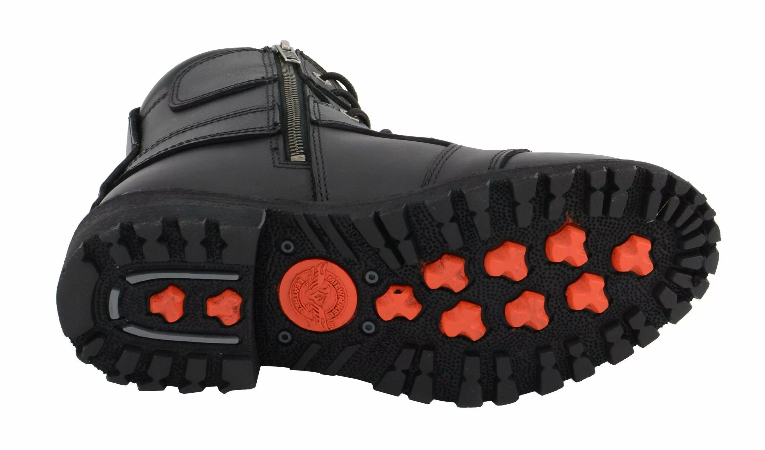 Milwaukee Leather MBL9302 Women's Black 8-Inch Lace-Up Motorcycle Harness Boots With Side Zipper Entry - Image 2