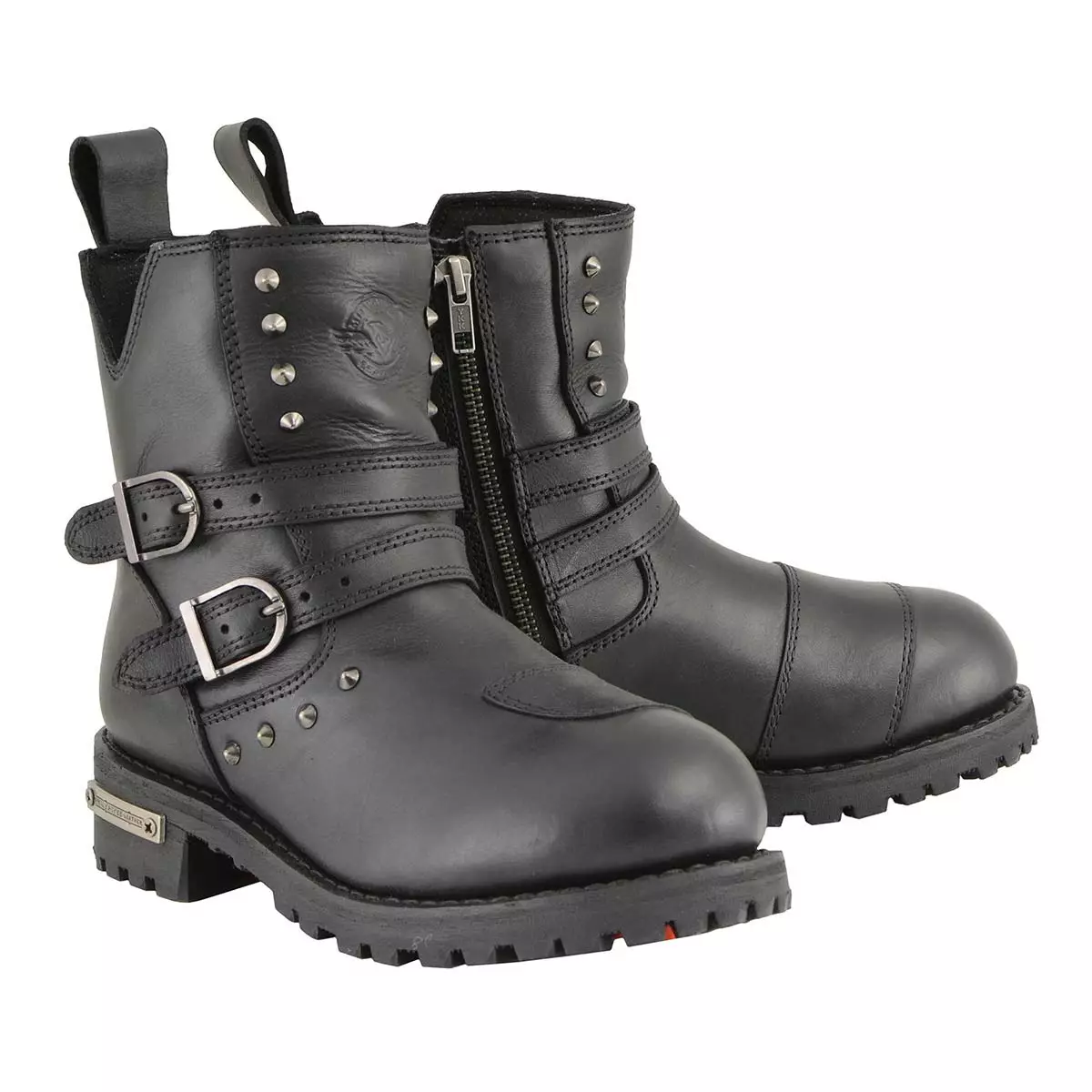 Milwaukee Leather MBL9307 Women's Black Double Strap Waterproof Leather Boots - Image 2