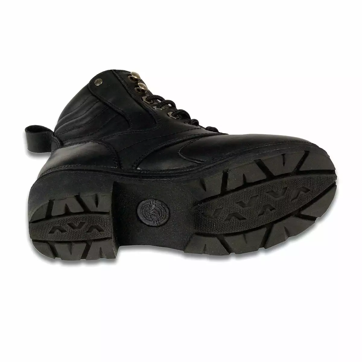 Milwaukee Leather MBL9320W Women's Black 'Wide-Width' Lace-Up Motorcycle Boots - Image 11