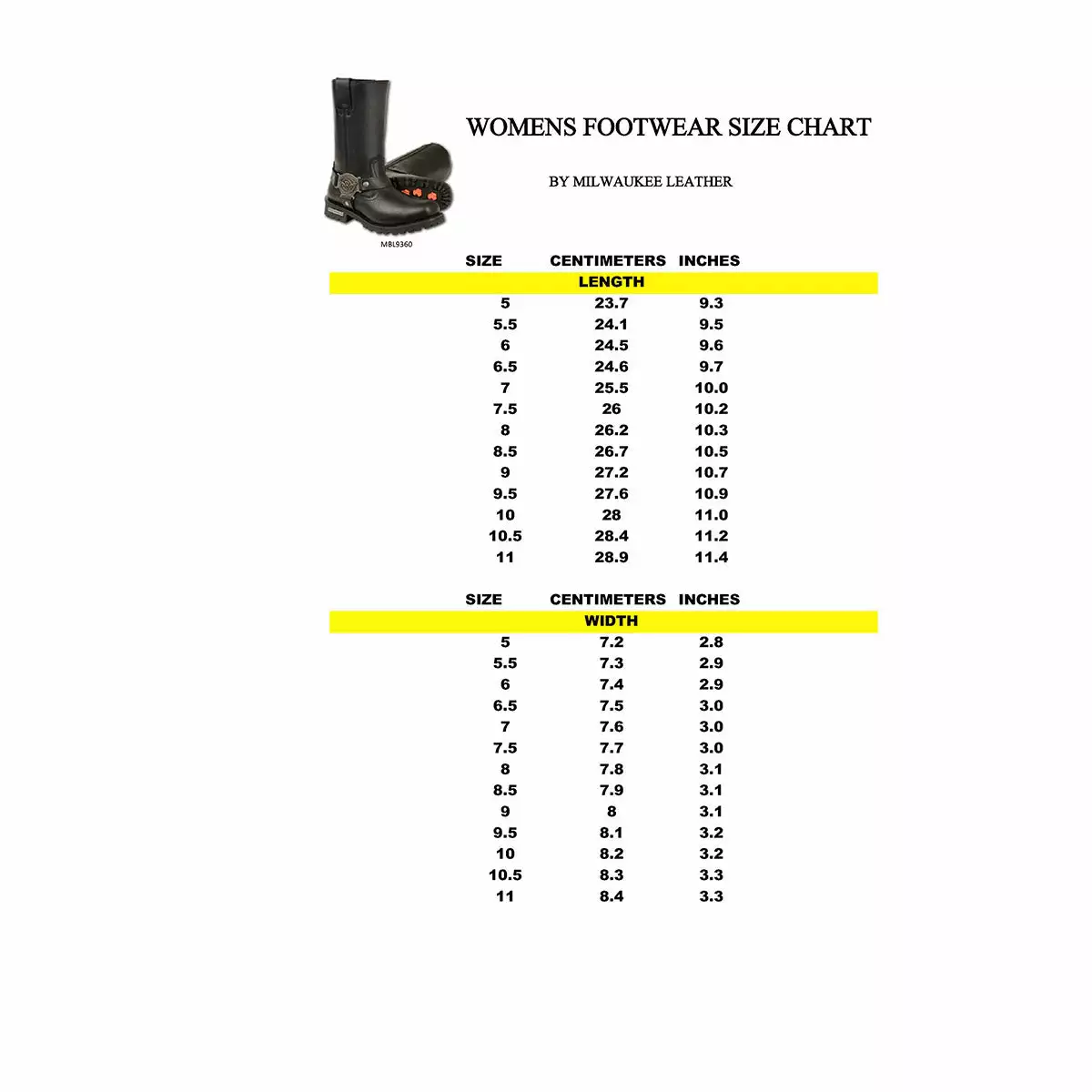Milwaukee Leather MBL9360 Women's Black Leather 11-Inch Classic Harness Square Toe Motorcycle Boots - Image 3