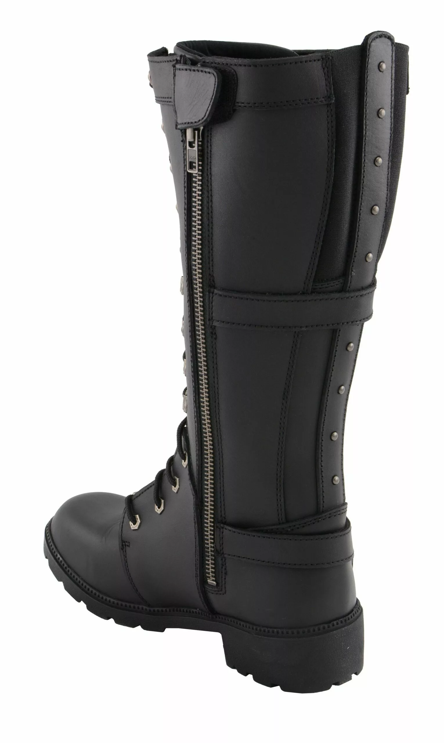 Milwaukee Leather MBL9380 Women's Black 'Jane' 15-inch Leather Combat Style Harness Boots - Image 6