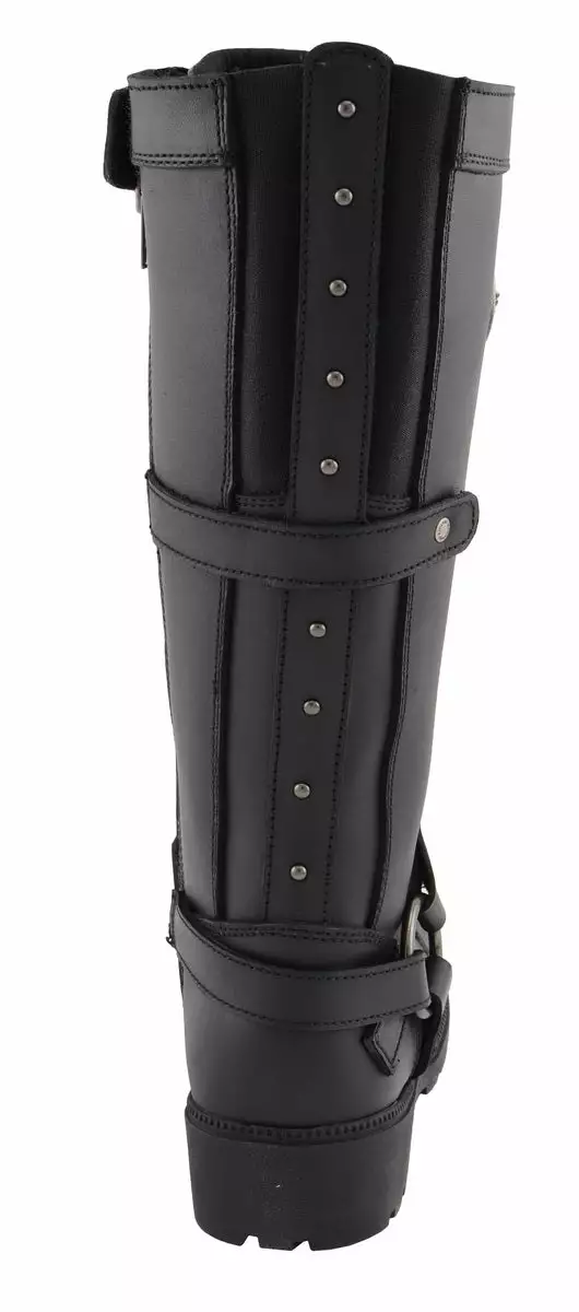 Milwaukee Leather MBL9380 Women's Black 'Jane' 15-inch Leather Combat Style Harness Boots - Image 5