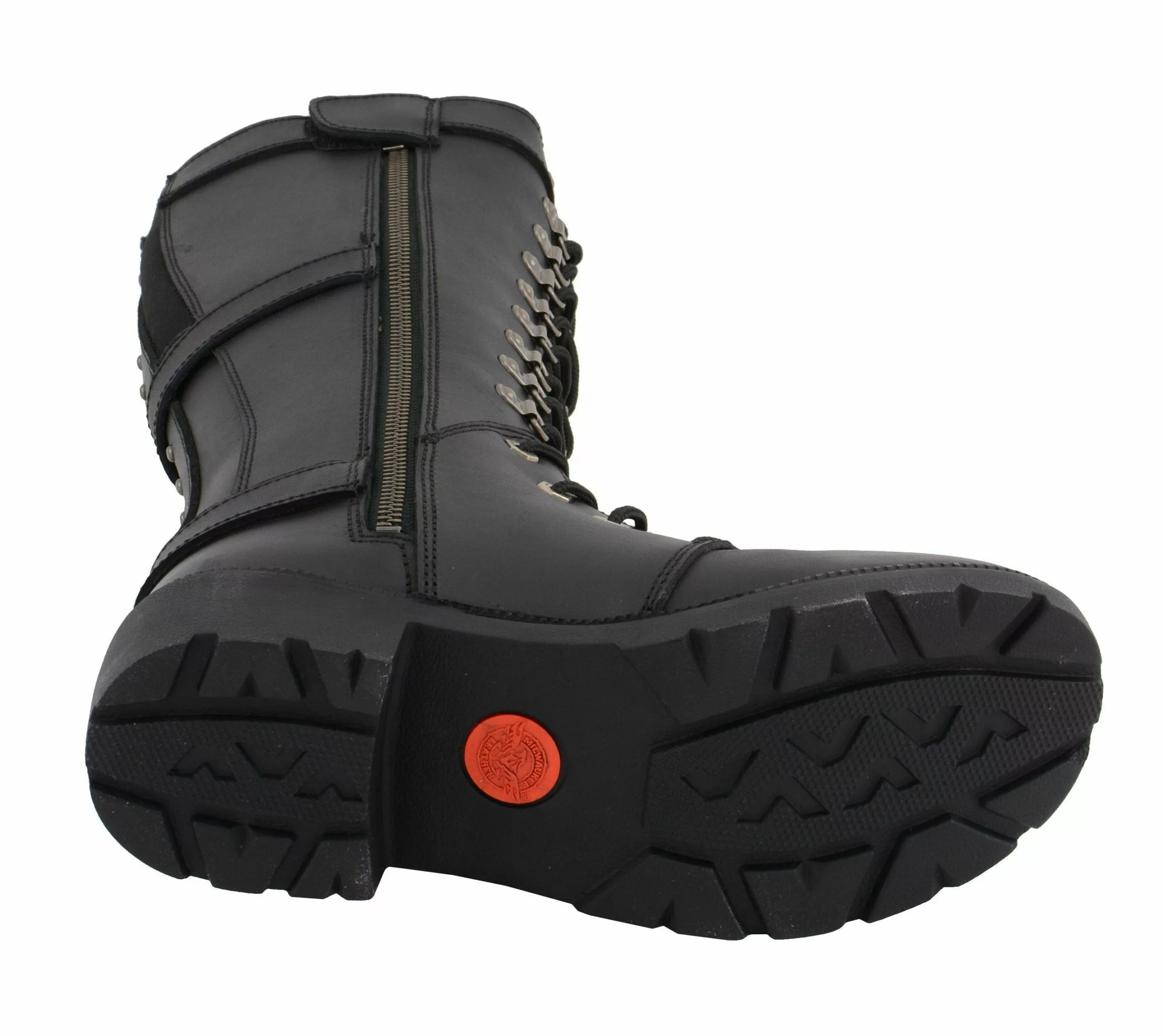 Milwaukee Leather MBL9380 Women's Black 'Jane' 15-inch Leather Combat Style Harness Boots - Image 2