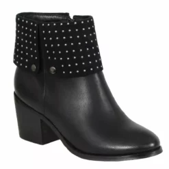 Milwaukee Leather MBL9400 Women's Short Black Round Toe Boots With Inside Zipper