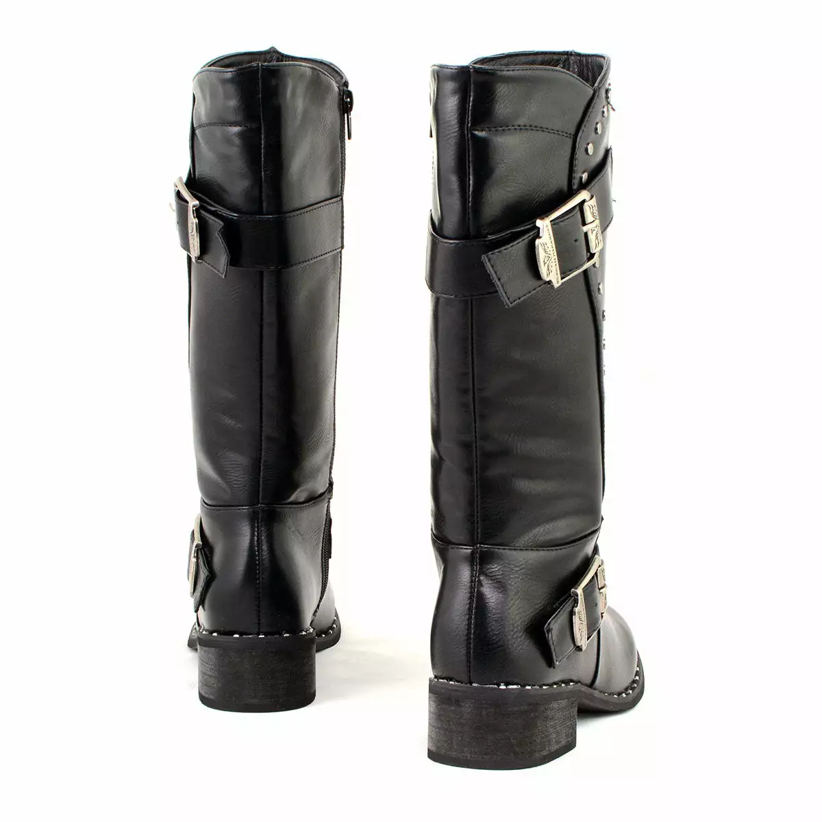 Milwaukee Leather MBL9423 Women's Black Studded Boots With Studded Outsole - Image 7