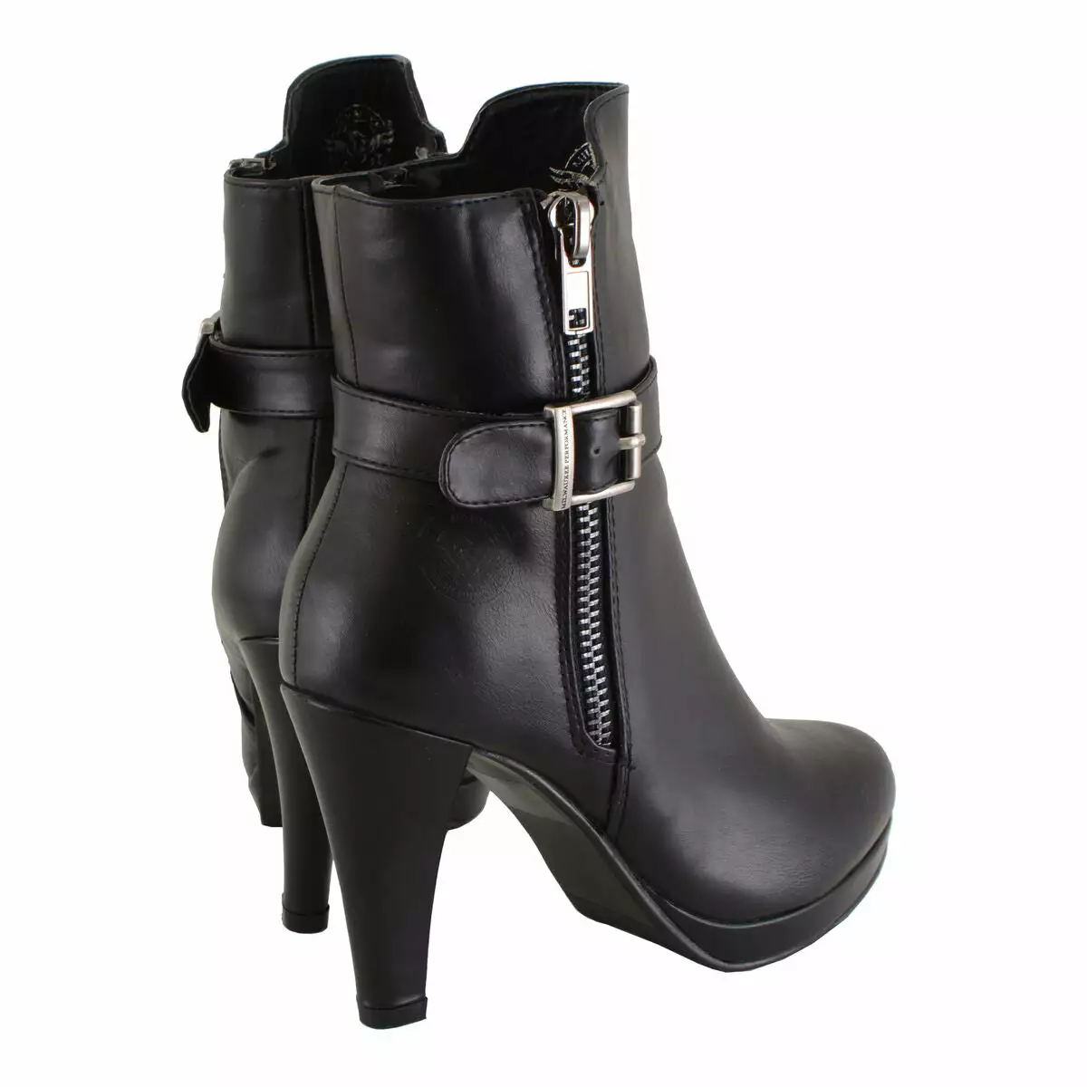 Milwaukee Leather MBL9430 Women's Black Boots With Side Zipper Entry - Image 6