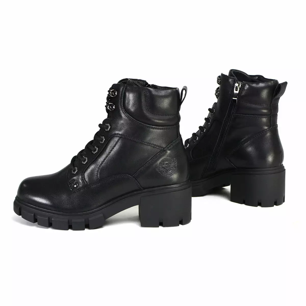 Milwaukee Performance Leather MBL9447 Women's ‘Garter’ Black Leather Lace To Toe Motorcycle Boots - Image 5