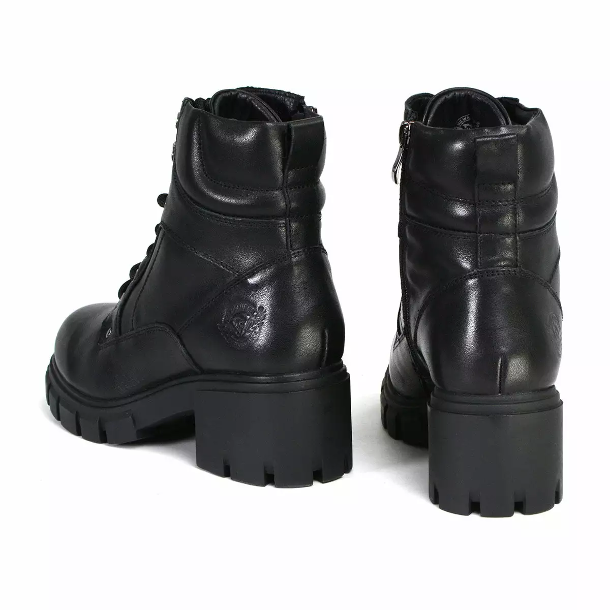 Milwaukee Performance Leather MBL9447 Women's ‘Garter’ Black Leather Lace To Toe Motorcycle Boots - Image 6