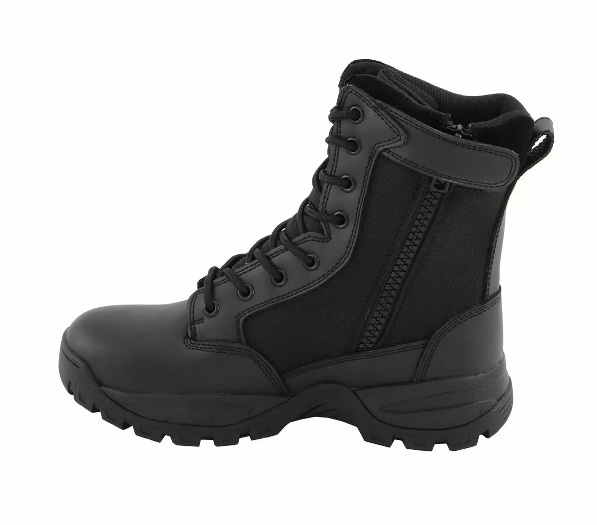 Milwaukee Leather MBL9495 Women Black Leather Tactical Boots With Side Zipper - Image 5