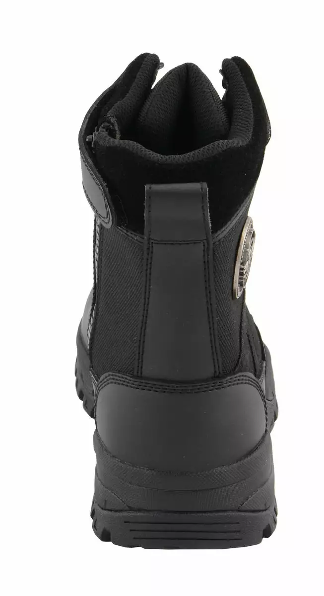 Milwaukee Leather MBL9495 Women Black Leather Tactical Boots With Side Zipper - Image 7