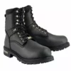 Milwaukee Leather MBM9036WP Men's Black 'Wide Width' 7-inch Lace To Toe Waterproof Leather Boots