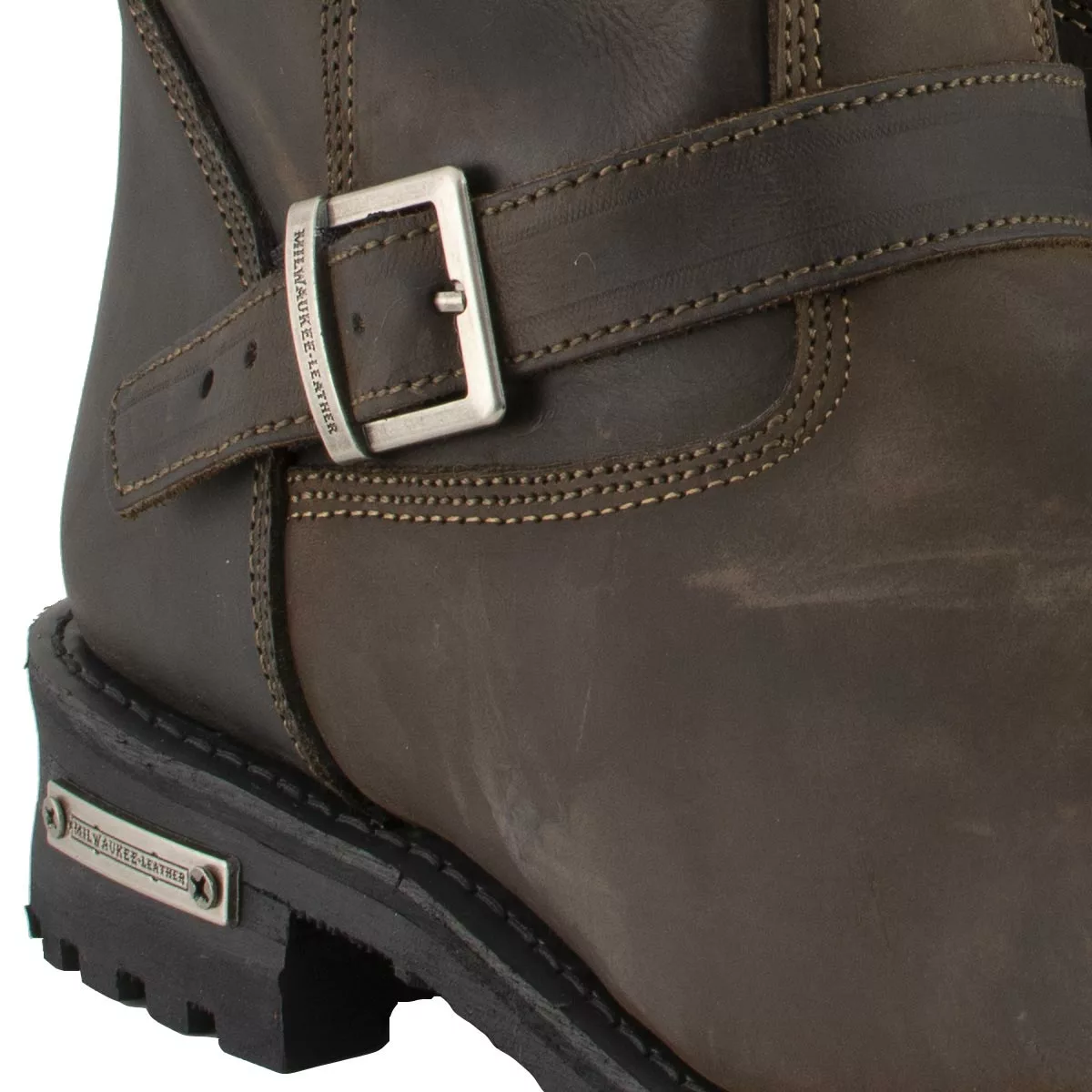 Milwaukee Leather MBM9063 Men's Classic ‘Distressed Brown’ Motorcycle Leather Engineer Boots - Image 11