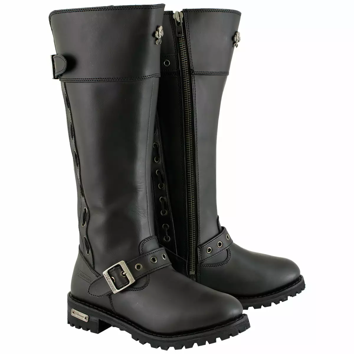 Xelement X93009 Women's 'Myna' Black Performance Knee High-Tall Leather Motorcycle Boots - Image 2