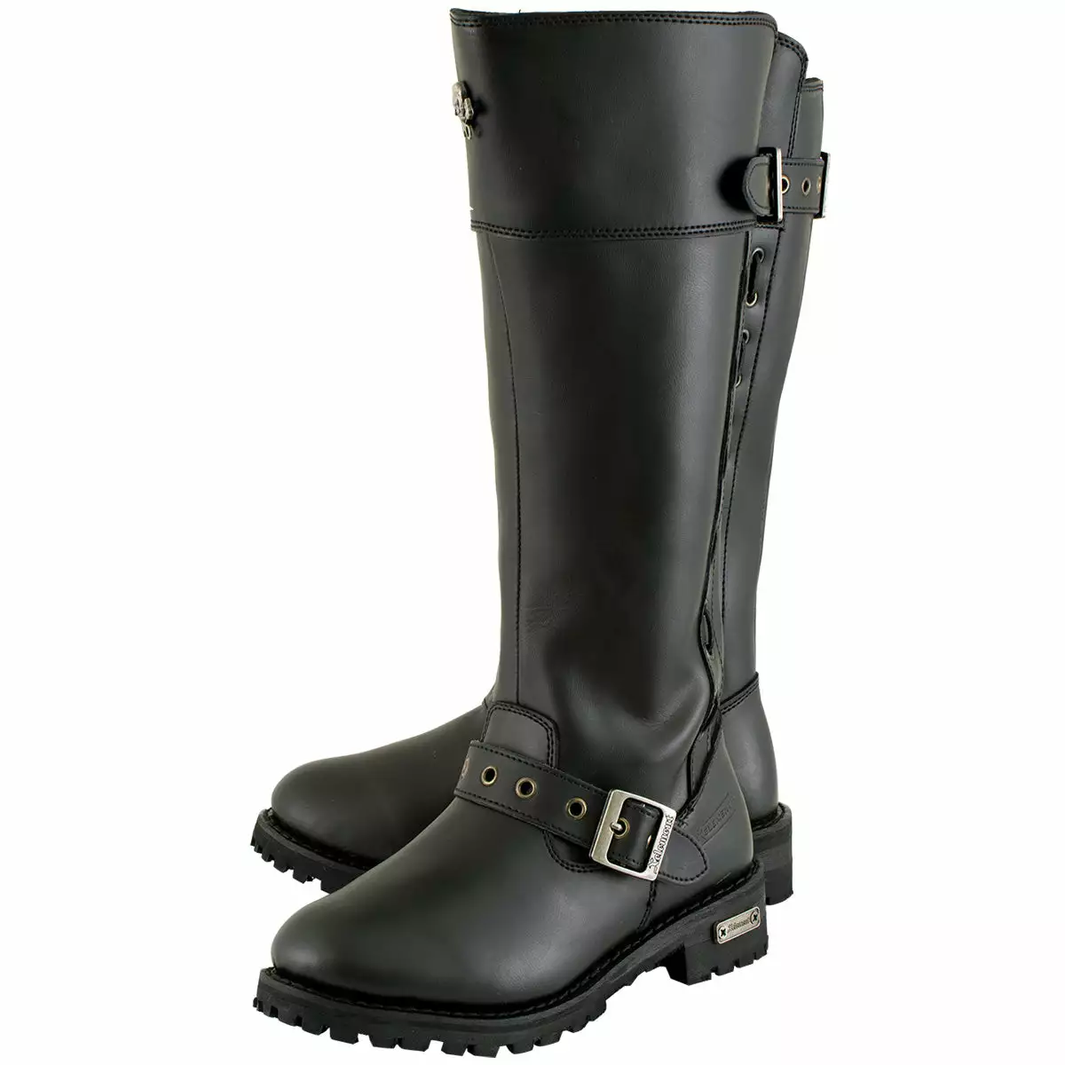 Xelement X93009 Women's 'Myna' Black Performance Knee High-Tall Leather Motorcycle Boots - Image 5